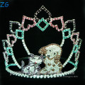 Tiara linda coloreada del Rhinestone para los cabritos, tiara del perro para los cabritos, corona del muchacho